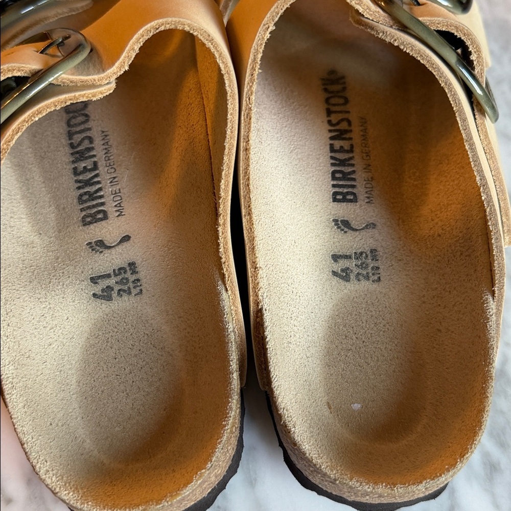 Birkenstock Arizona Big Buckle Tortoise Almond Nubuck 1018-861 Size 41 - Picture 5 of 6
